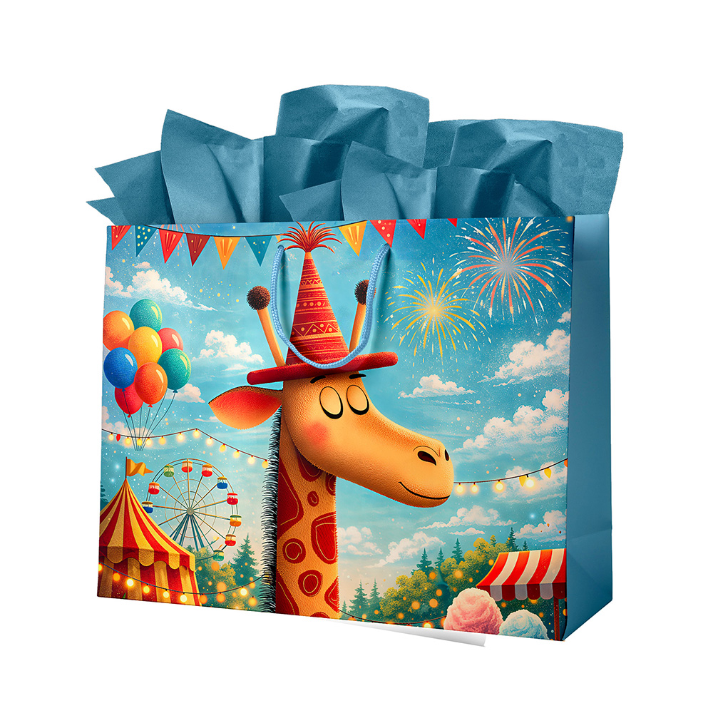 Image Sac cadeau pour enfant - Horizontal - Girafe