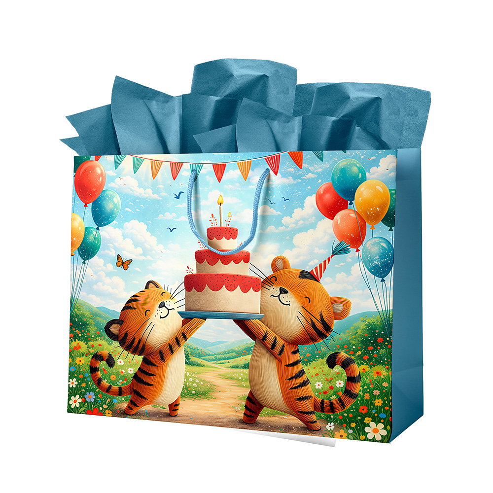 Image Sac cadeau pour enfant - Horizontal - Tigres