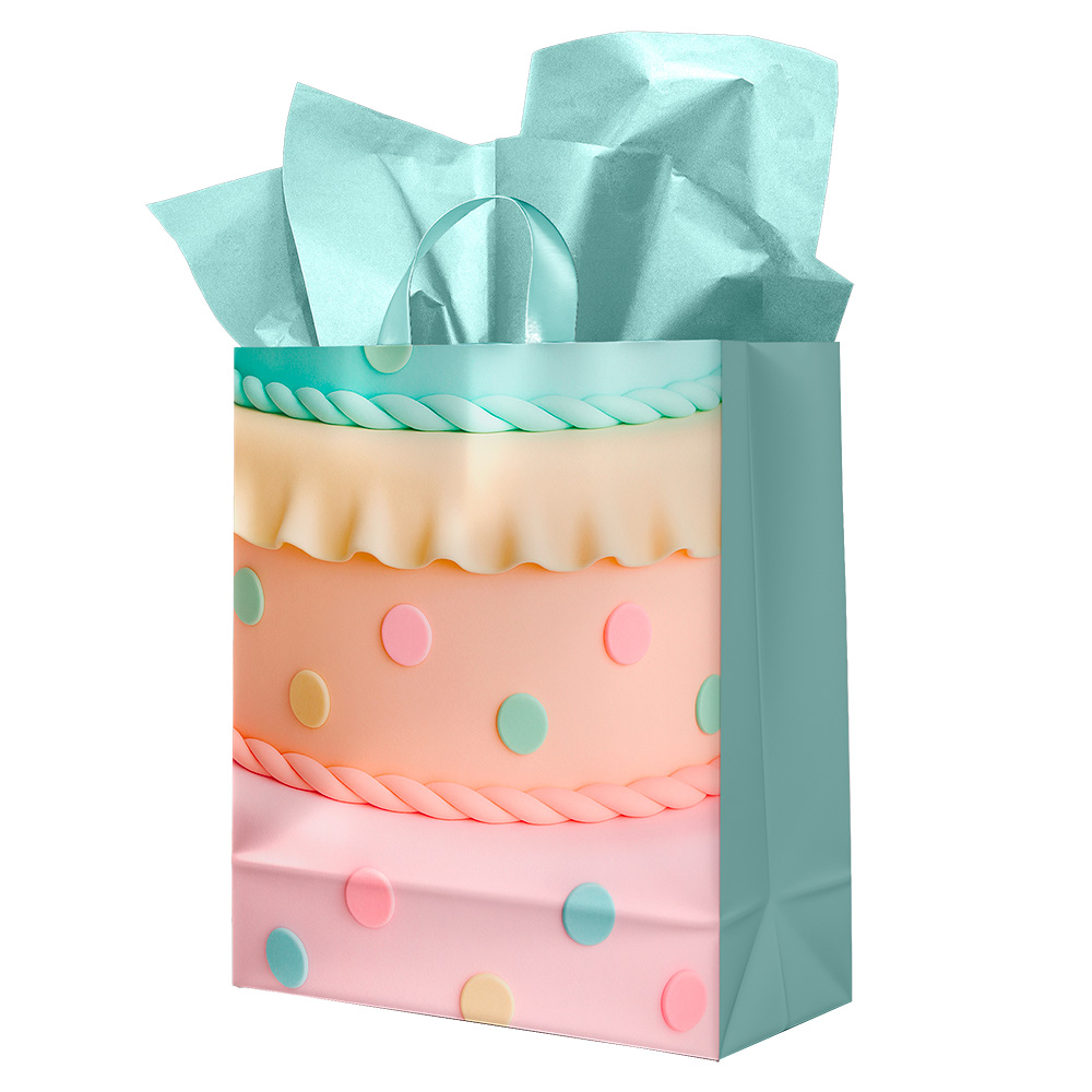 Image Sac cadeau – Grand – Gâteau pastel