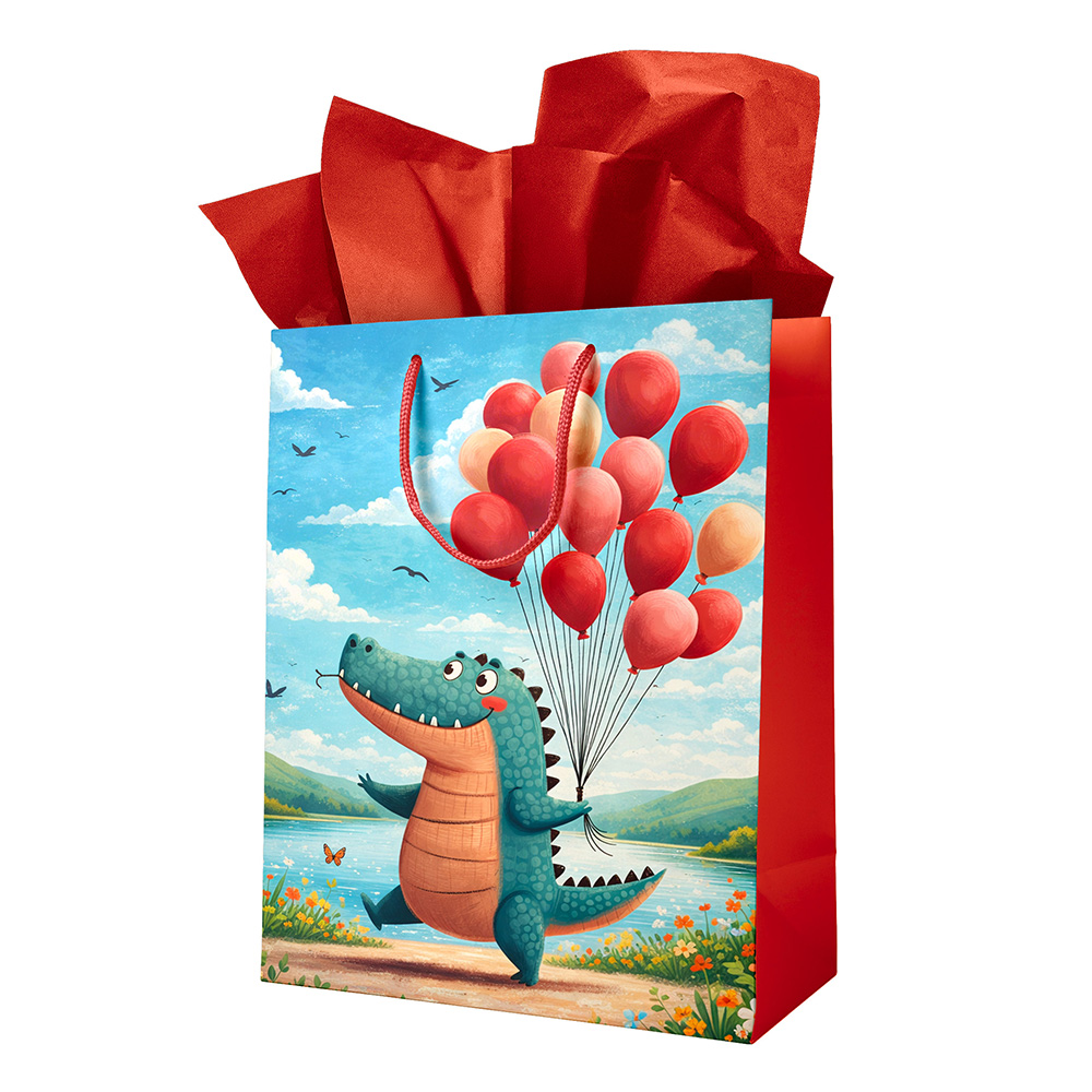 Image Sac cadeau pour enfant - Large - Crocodile