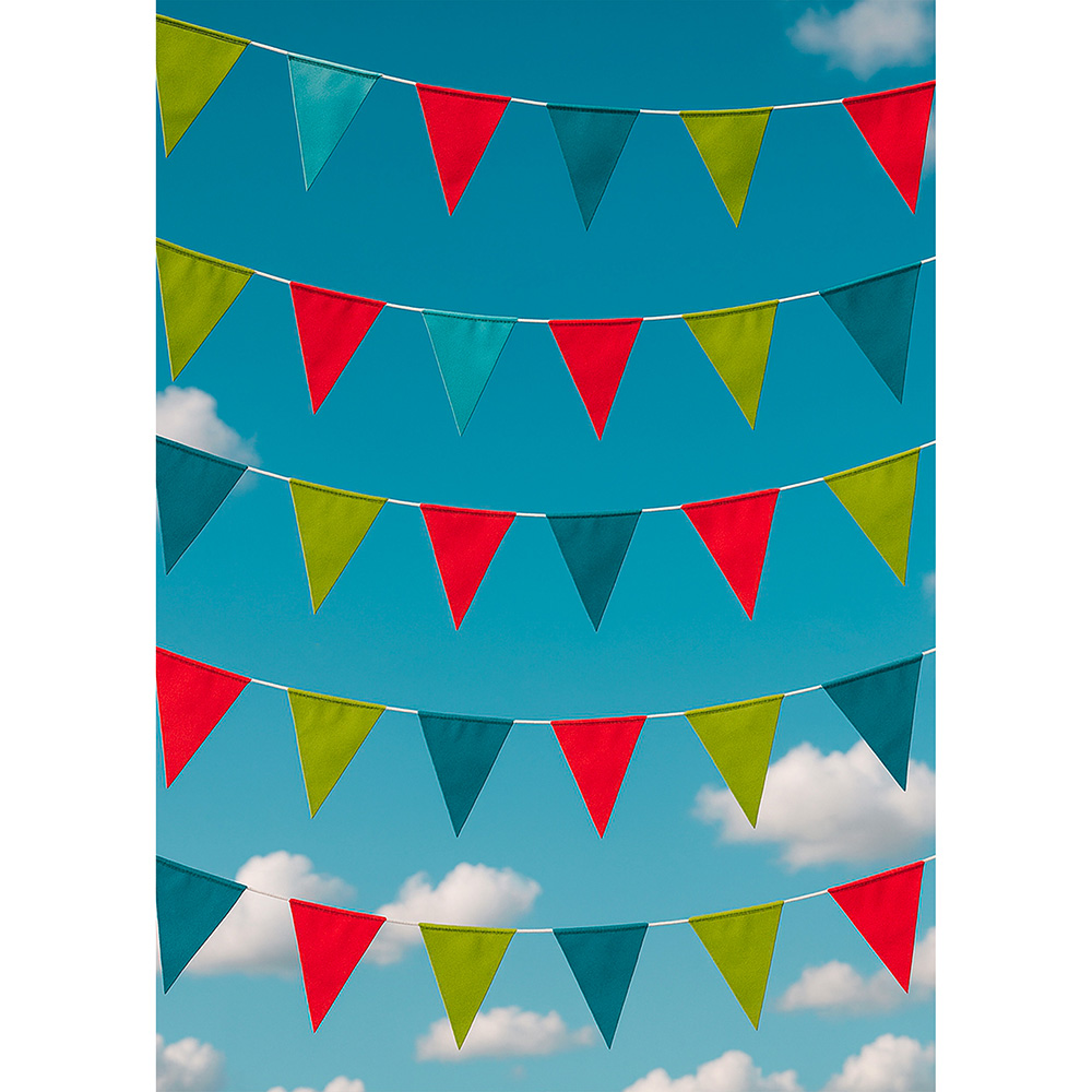 Image Carte de souhaits - Ciel et bannière de drapeaux