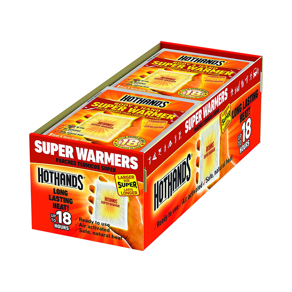 Image Super Warmers : corps & mains HotHands/Paquet de 1 (plus large) - Présentoir comptoir de 40 paquets