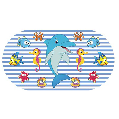 Image Tapis de bain antidérapant pour bébé, en pvc, modèle dauphin