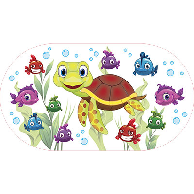 Image Bath Mat for Baby, in PVC, Turtle Design