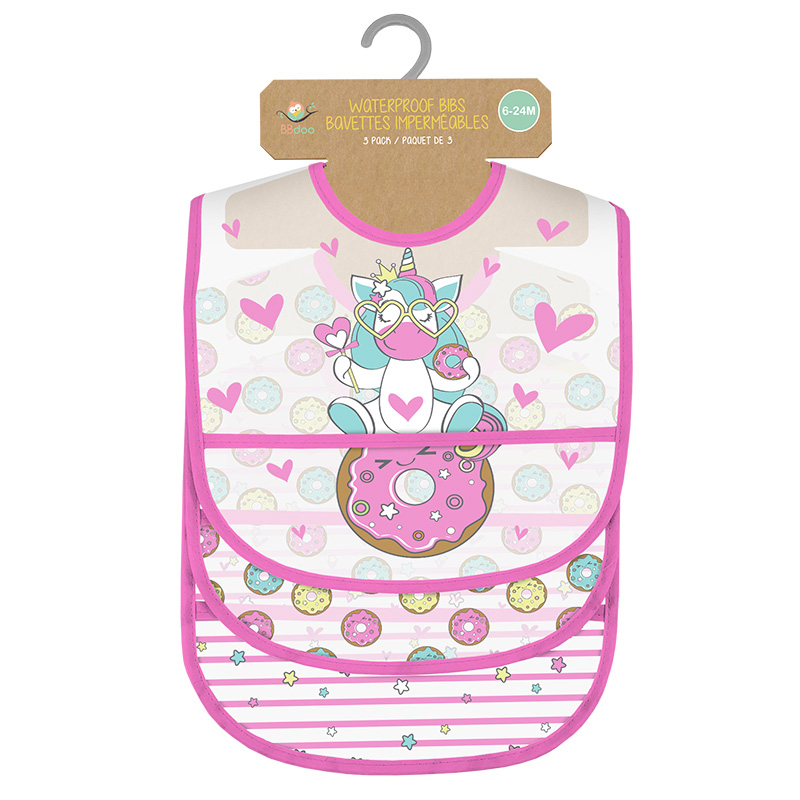 Image Waterproof Baby Girl Bibs - Unicorn Series