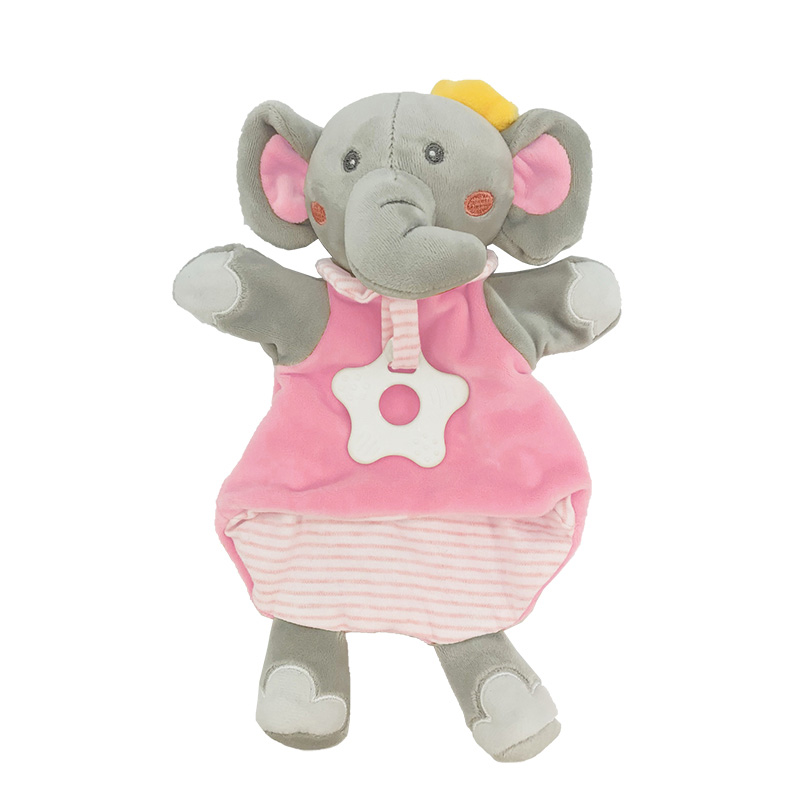 Image Puppet plush toy with teething ring - Elephant