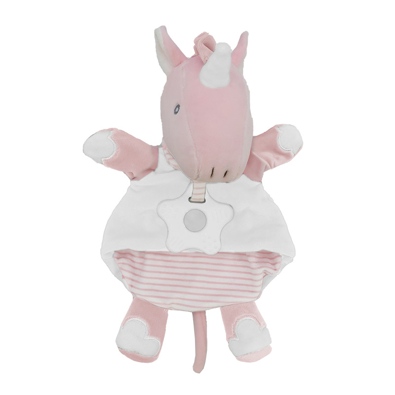 Image Puppet plush toy with teething ring - Unicorn