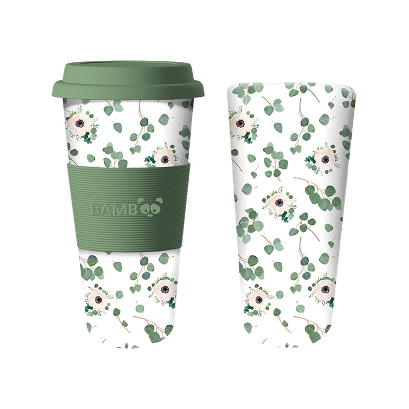 Image Tasse en bambou, Eucalyptus & Fleurs