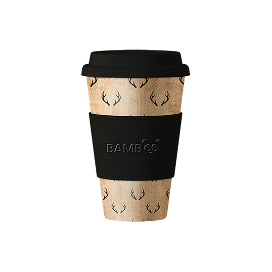 Image Tasse en bambou, Aspect bois clair et bois de cerf (Recharge)