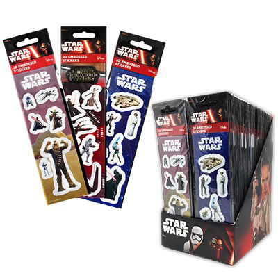 Image Counter display, 100 Star Wars 3D stickers