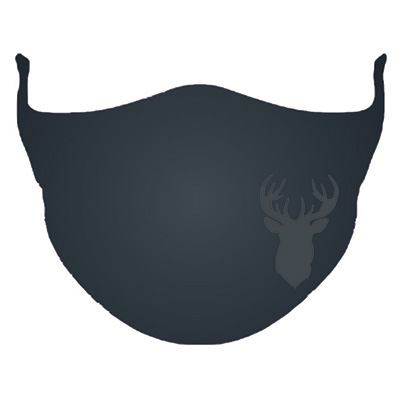 Image Reusable mask Adult – Deer, black and grey Design - Medium/Large