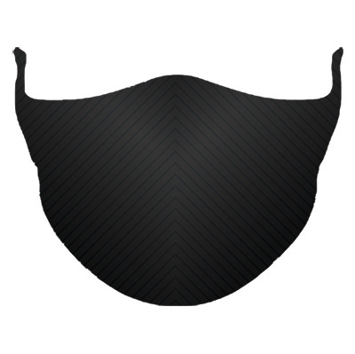 Image Masque réutilisable pour adultes - Motif à rayures noires - Moyen/Large
