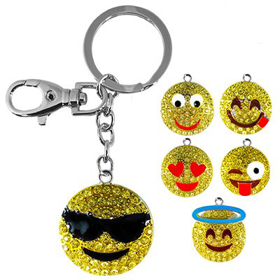 Image Assorted emoticon keychains