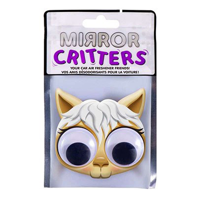 Image Mirror Critters Air Freshener - Lama - New Car Fragrance - Googly Eyes
