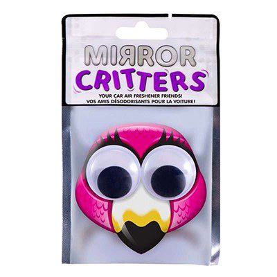 Image Mirror Critters Air Freshener - Flamingo - Tropical Fragrance - Googly Eyes