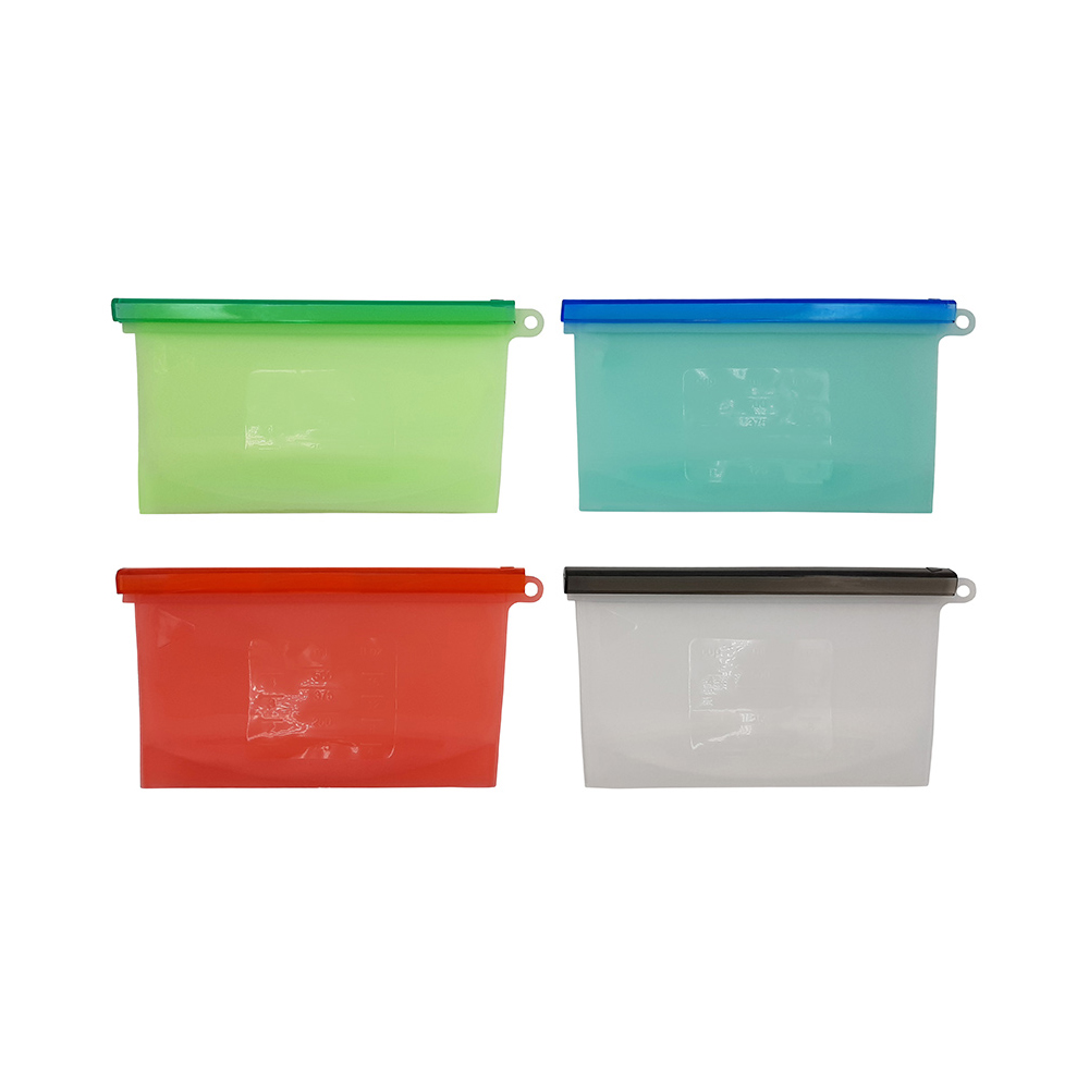 Image Silicone Food Storage Bags - 4 pcs - 500ml