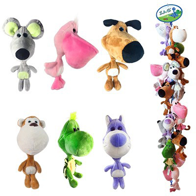 Image Peluches Big Headz, assortiment#1 sur chaîne (18pcs)