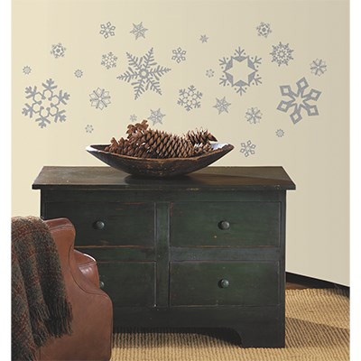 Image Seasonal Wall Decals - Snowflakes (w/Glitter)