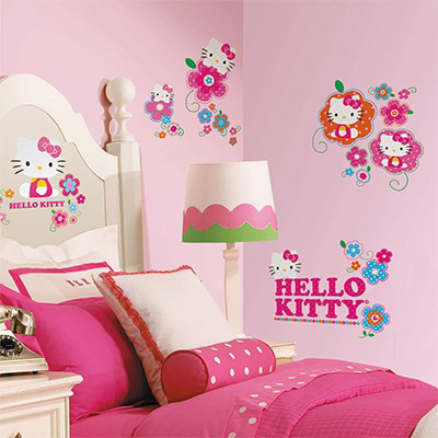 Image Appliqués Muraux - Boutique Florale Hello Kitty