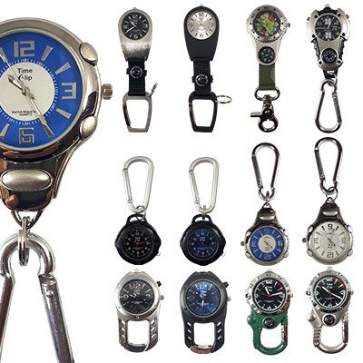 Image Assortiment de montres-clip avec attache mousqueton Time Clip