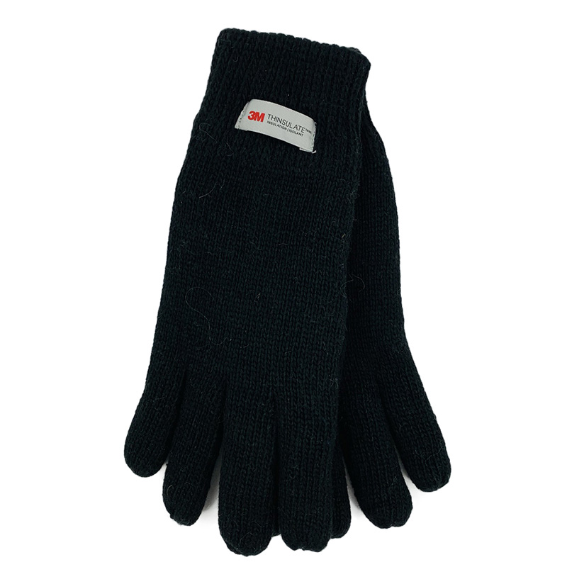 Image 3M Knitted Gloves for Men - Black
