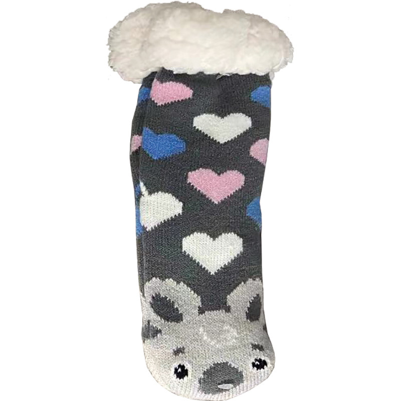 Image Anti-Skid KIDS Socks in Fleece, Koala with Hearts Design