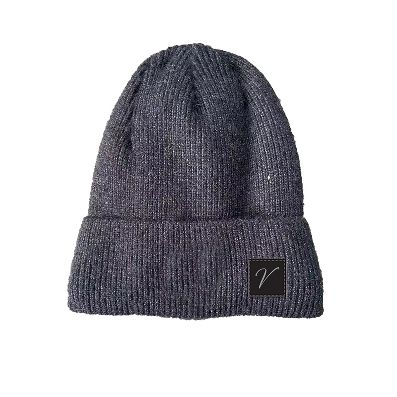 Image Knitted Hat for Men - Dark Grey