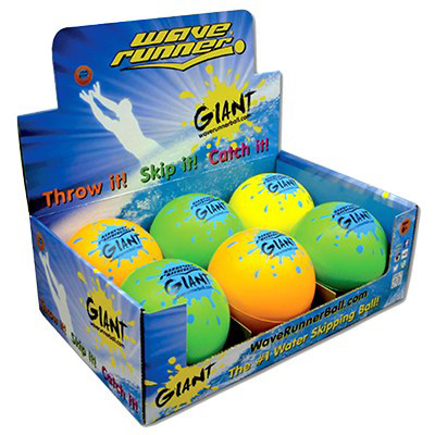 Image Waverunner Giant Ball (12 cm) - 6pc Counter Display, 4 assorted colors