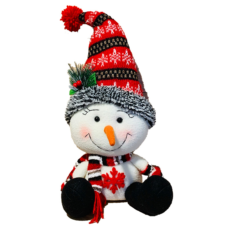 Image Sitting Snowman - Smile Collection - Red Hat