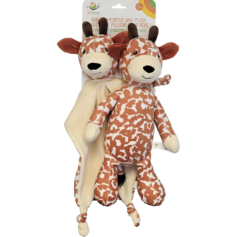Image Baby Comforter with Plush Toy - Giraffe