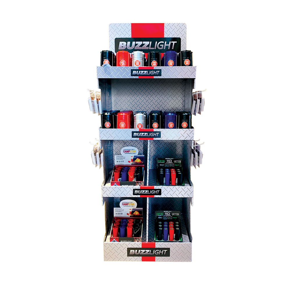 Image Ass't de 192 lampes de poche & lanternes Buzzlight en présentoir plancher Pop Up - Canadian Tire