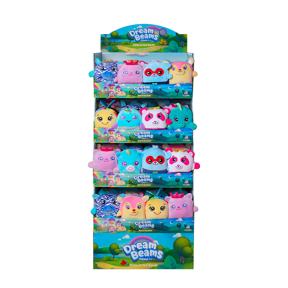 Image 60pc Assortment of Dream Beams Plush Toys - Glow in the Dark, Wave 4 in a Pop-up Floor Display