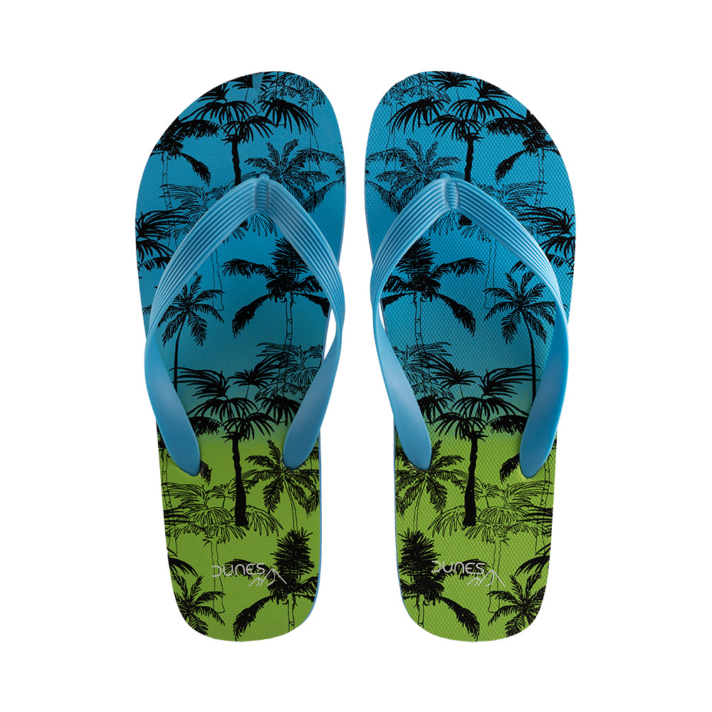 Image Assortiment de 6 sandales adultes / Palmiers - Bleu glacier et vert (5 grandeurs assorties)