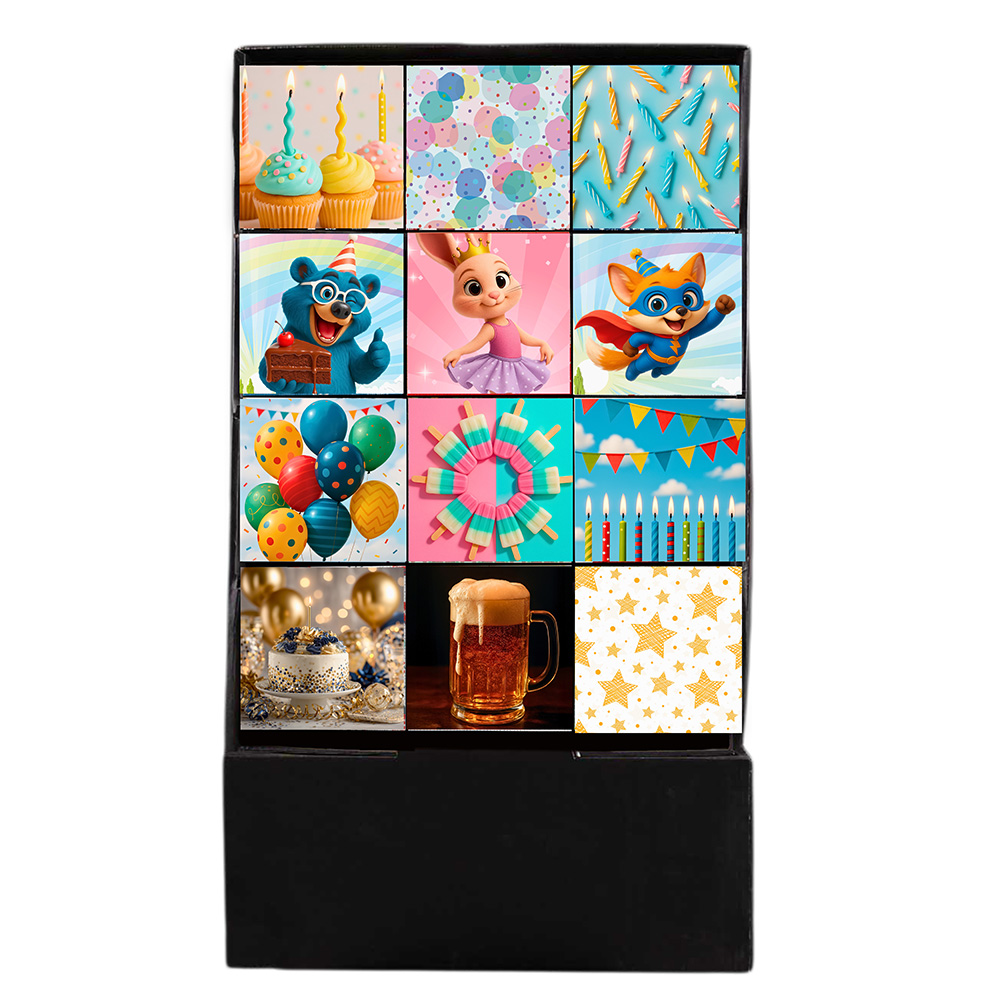 Image Présentoir vide en carton et caisse d’expédition - peut contenir 120 serviettes de table