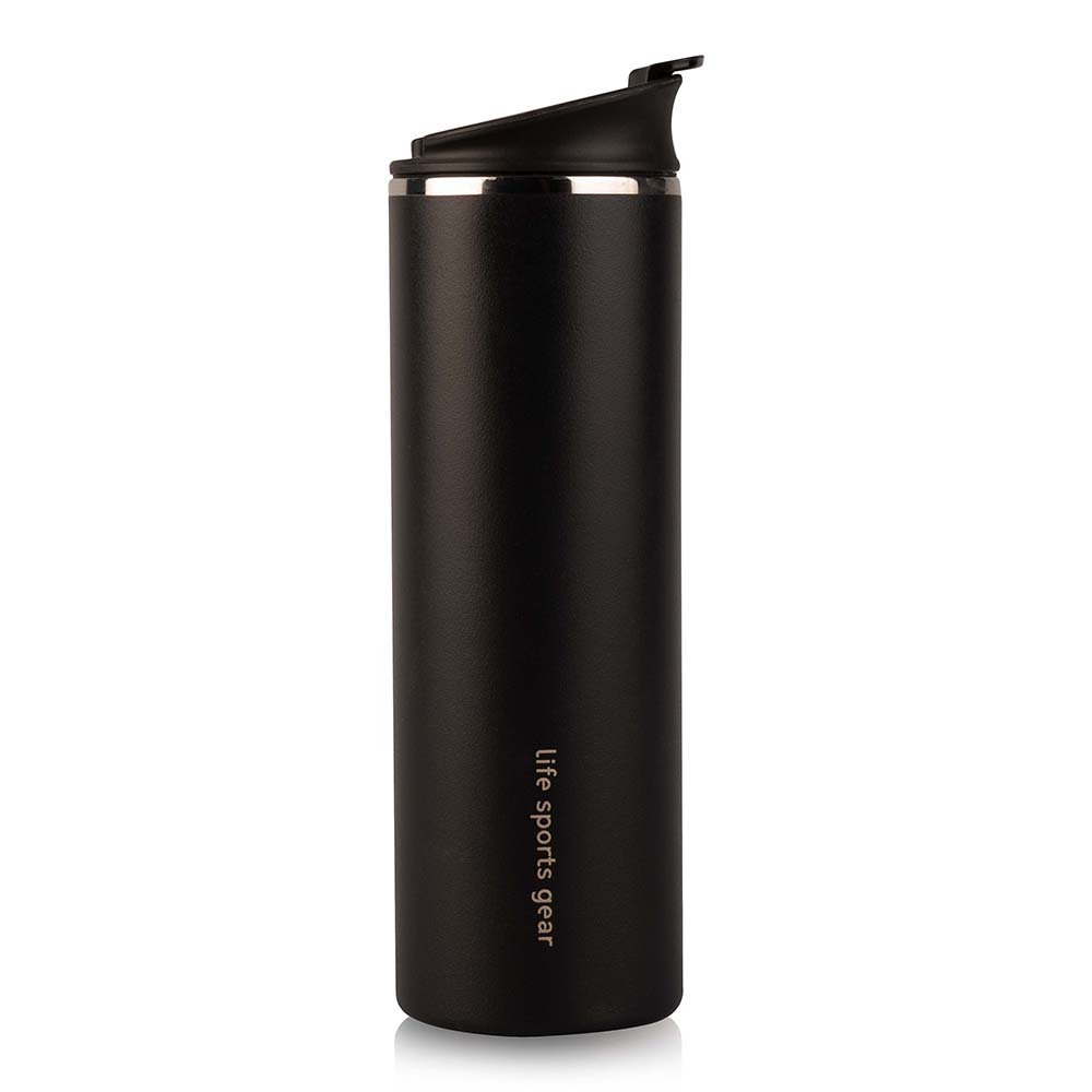 Image LSG Stainless Steel dual wall 480ml/16oz bottle BLACK