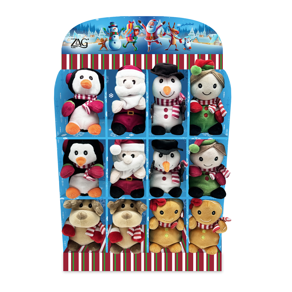 Image Christmas plush toys in a display - 36pcs