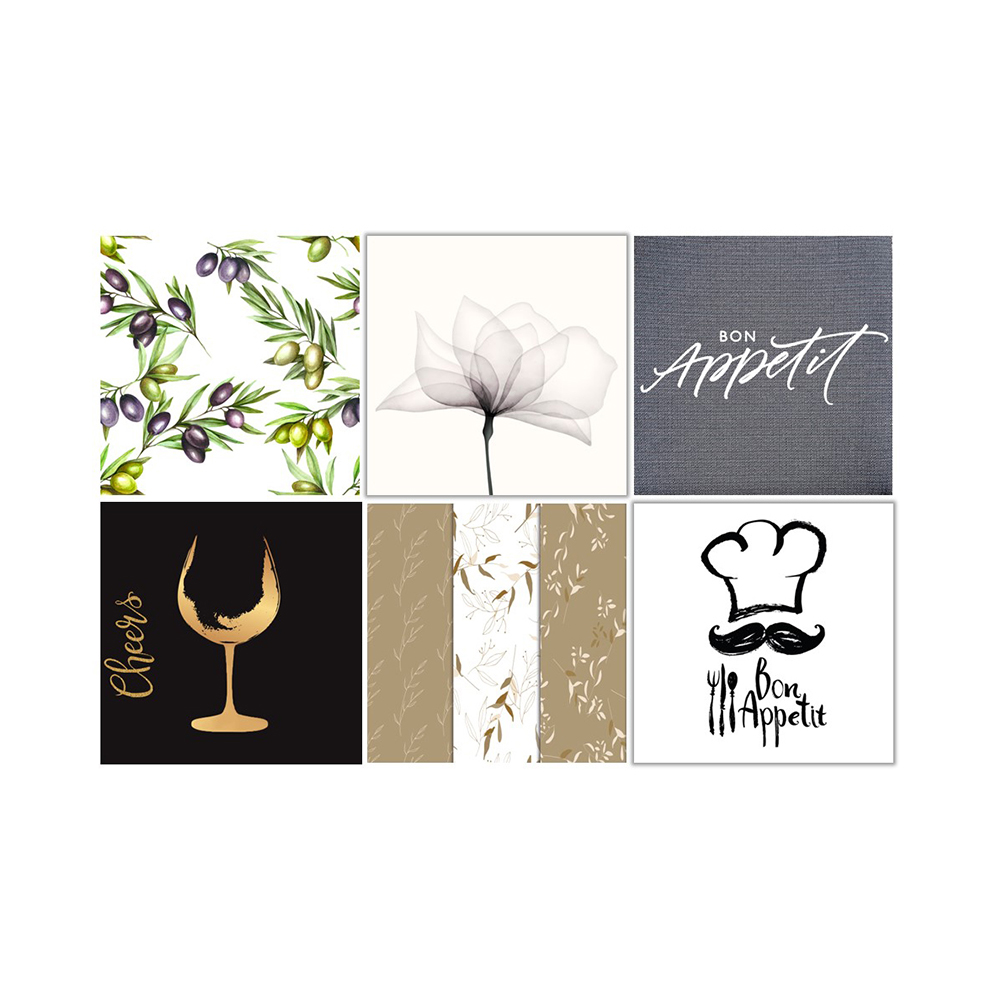 Image Assortment of 12 ''All Occasion'' napkins, 6 designs, 20 units per pack