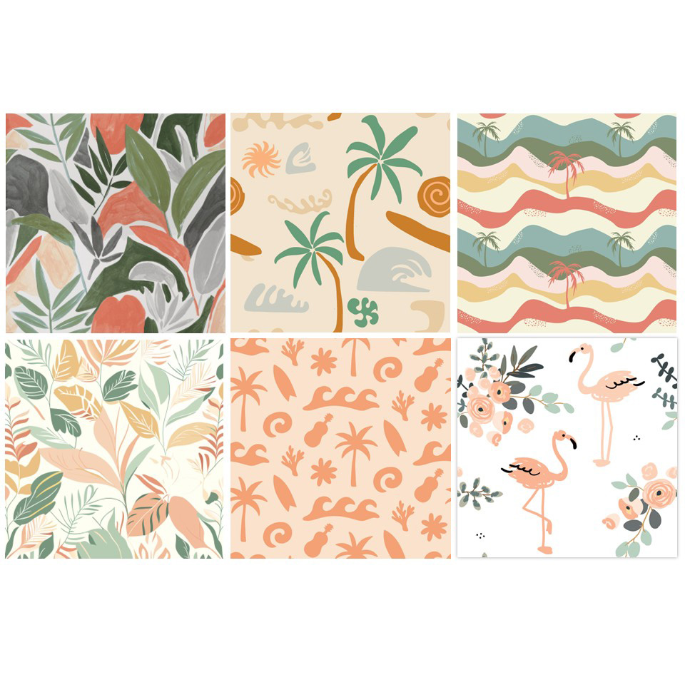 Image Ass't de 12 serviettes de table - Série DÉTENTE SUR LES DUNES / 6 modèles, 20 unités ch.