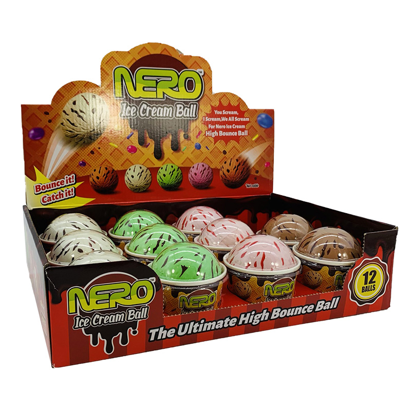 Image Balle NERO Ice Cream - Présentoir comptoire de 12 mcx, 4 modèles assortis