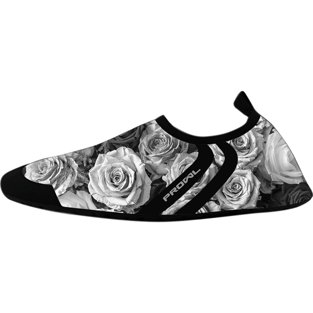 Image PROWL- Souliers de loisir athlétiques pour femmes SLIPFIT - Noir et gris, motif floral