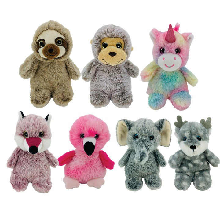 Image Snugglies Peluches Animaux - Assortiment de 7 sur chaîne (21 mcx)