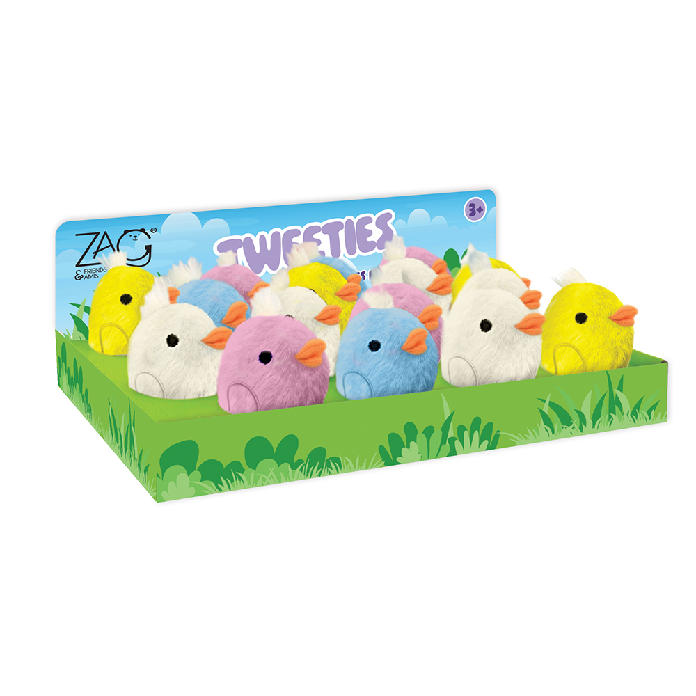 Image Baby Chick Plush Toys, 4 Colors - 12-PC Counter Display