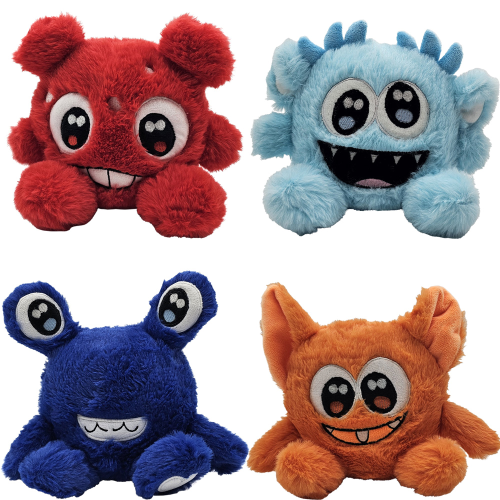 Image Peluches monstres phosphorescents - 4 modèles assortis