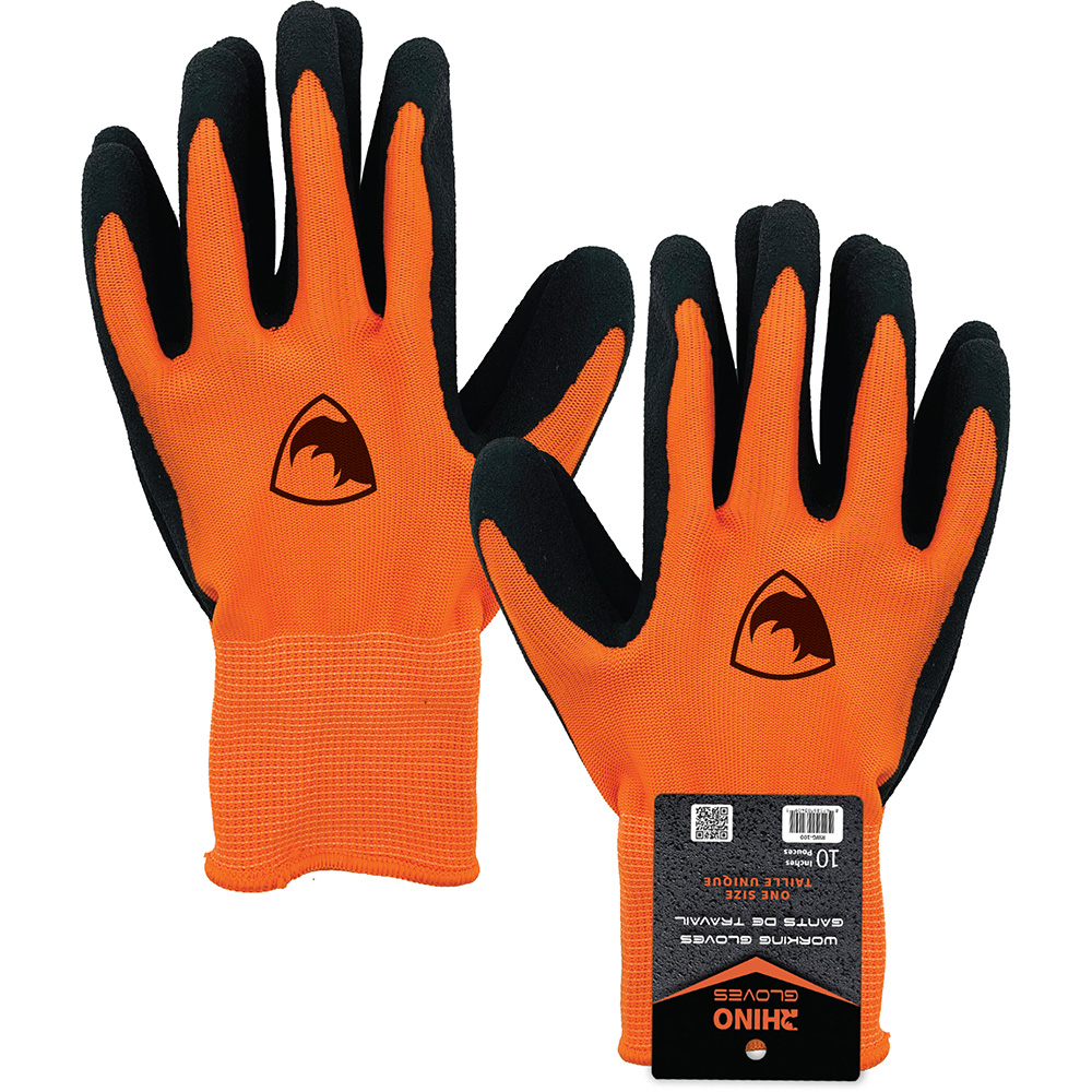 Image Rhino Work Gloves, polyester and latex foam