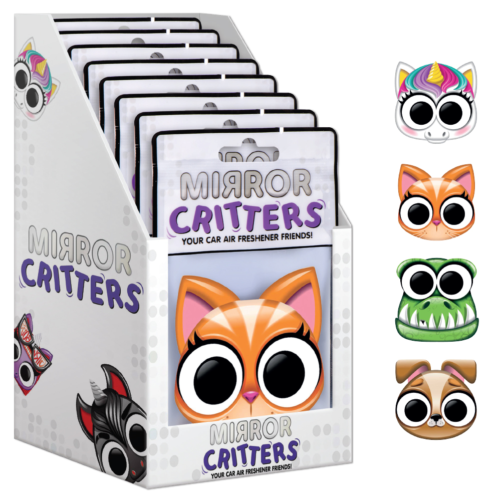 Image Mirror Critters - Pre-loaded Counter Display (16 pcs) Car Air fresheners