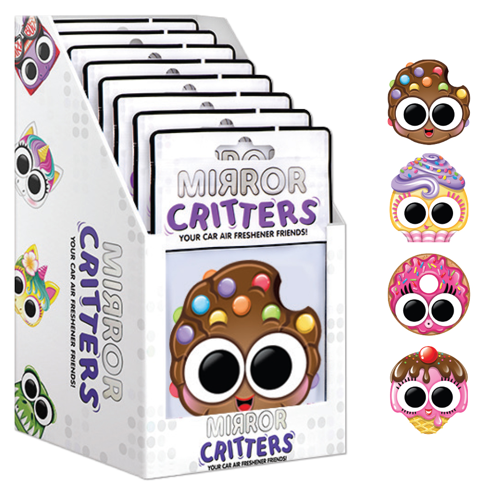 Image Mirror Critters Sweets - Pre-loaded Counter Display (16 pcs) Car Air fresheners