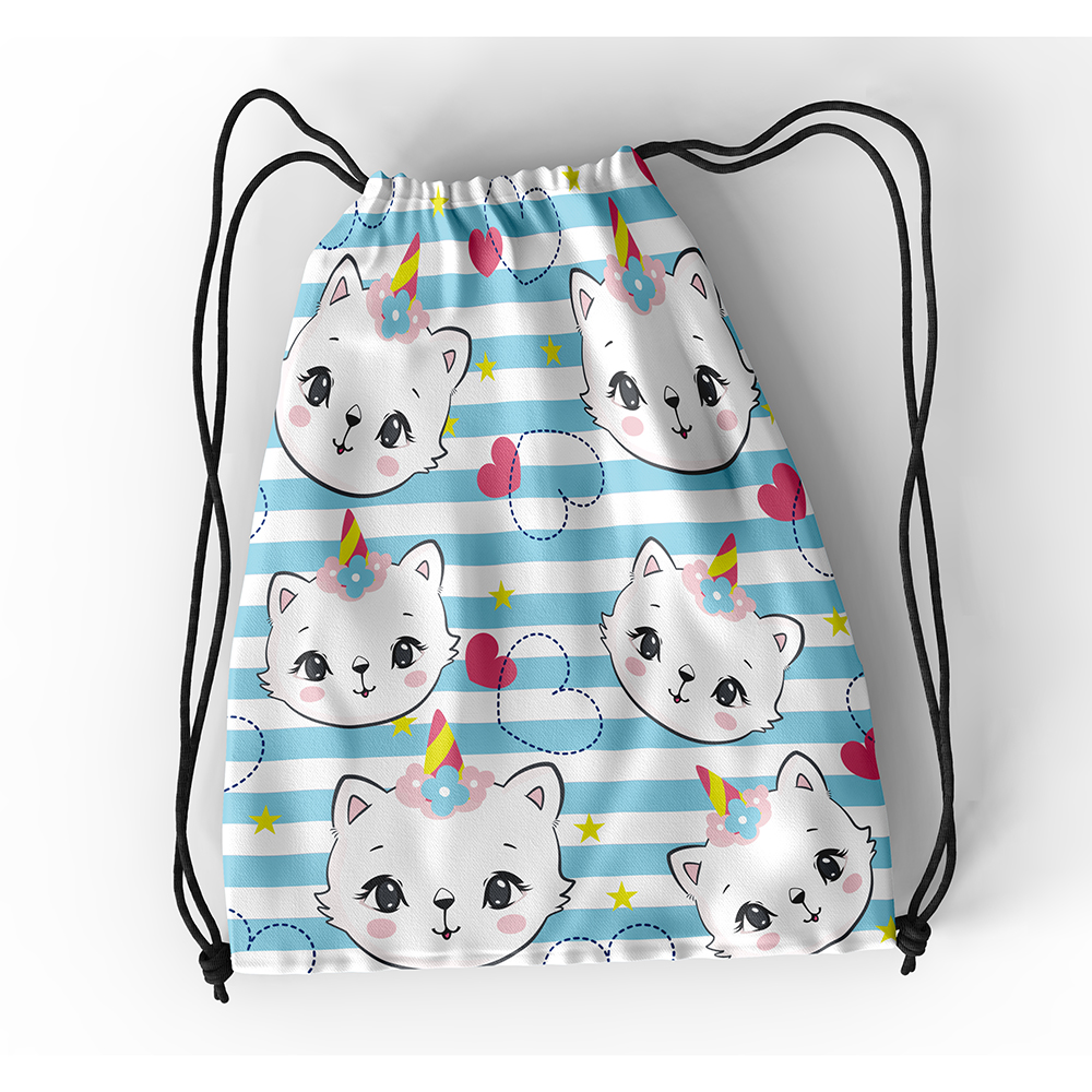 Image Sacs à cordon pour enfants - Chat-Licorne