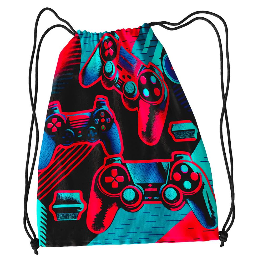 Image Drawstring Bags for Kids- Gamer