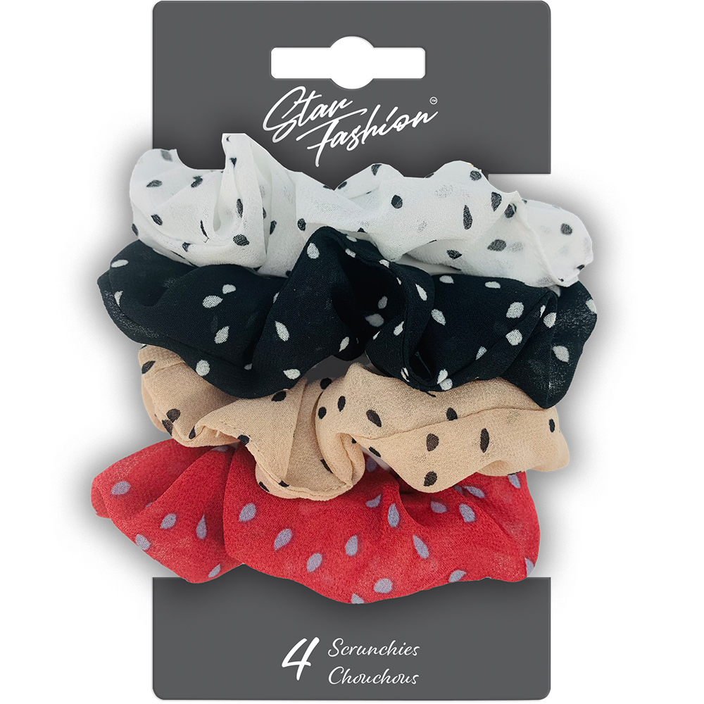 Image Set of 4 Scrunchies - Polka Dot