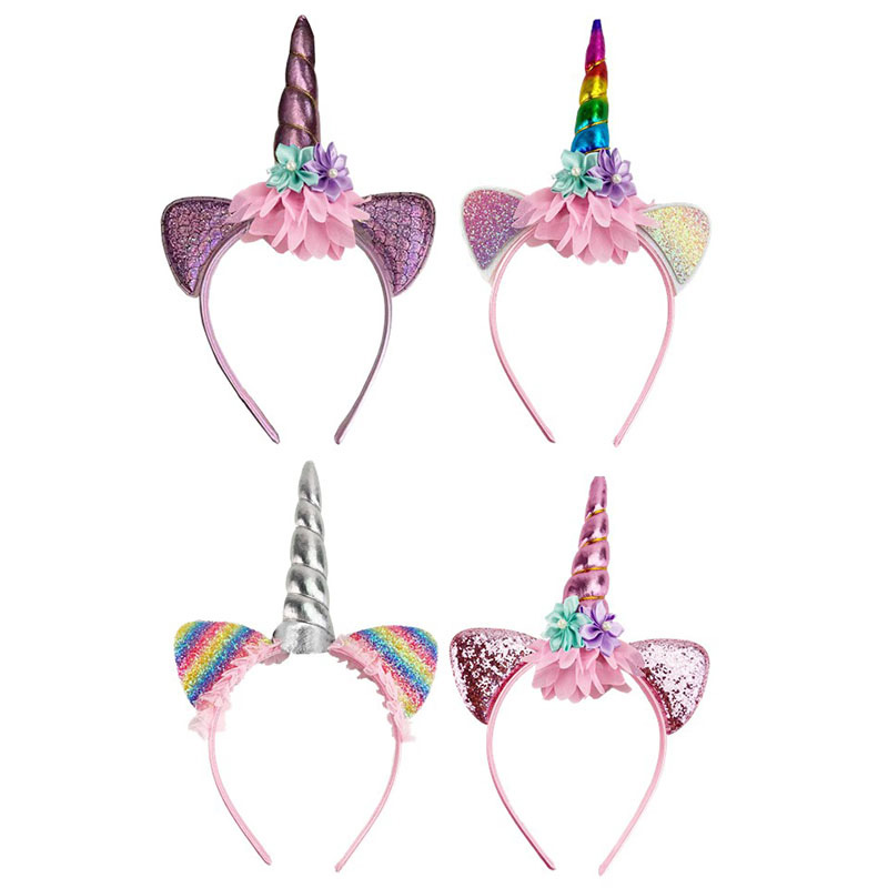 Image Unicorn Head Bands - 4 Assorted Models